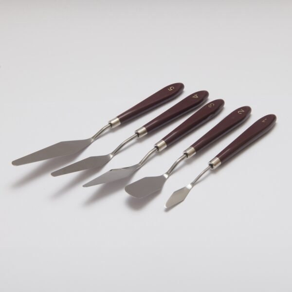 Profesyonel Ahşap Saplı Metal Spatula Seti